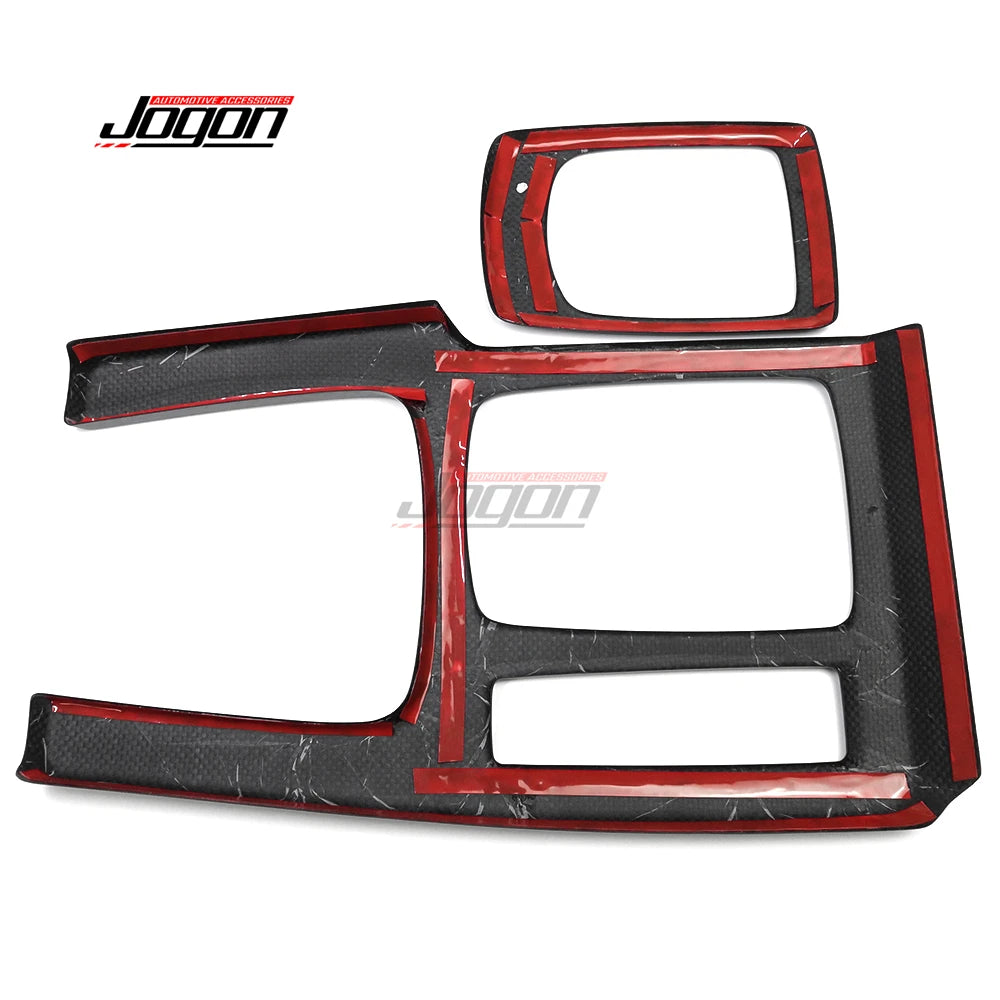2PCS MT For Acura Integra Type S 2023 2024 2025 Carbon Fiber Interior Central Console Gear Shift Panel Cover Trim Accessories